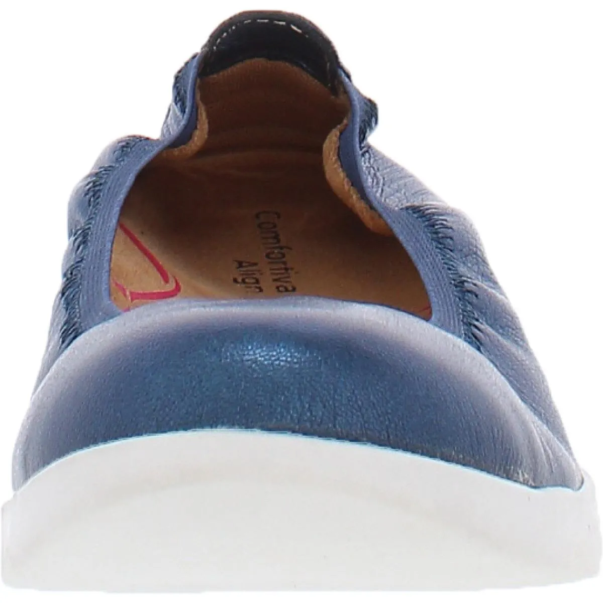 Comfortiva Womens Grace Leather Slip On Ballet Flats