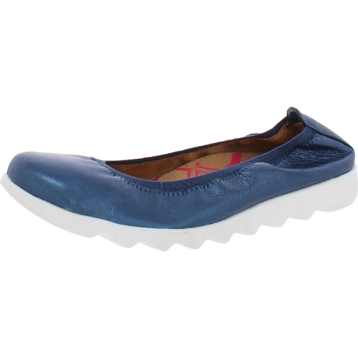 Comfortiva Womens Grace Leather Slip On Ballet Flats