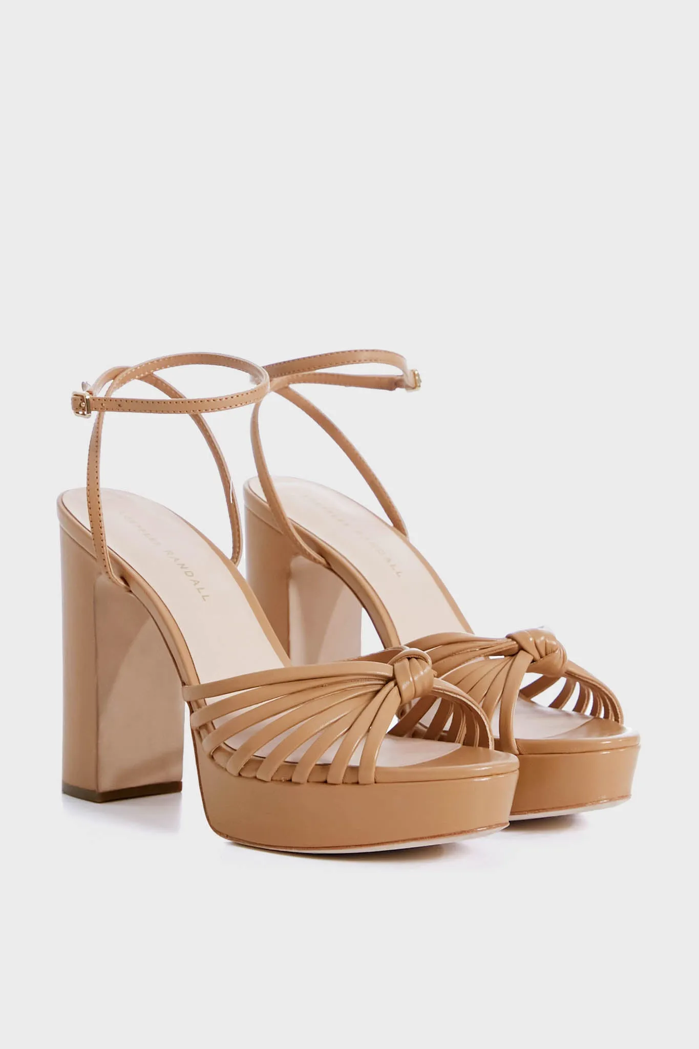 Dune Nappa Rivka Leather Knot Platform Sandal