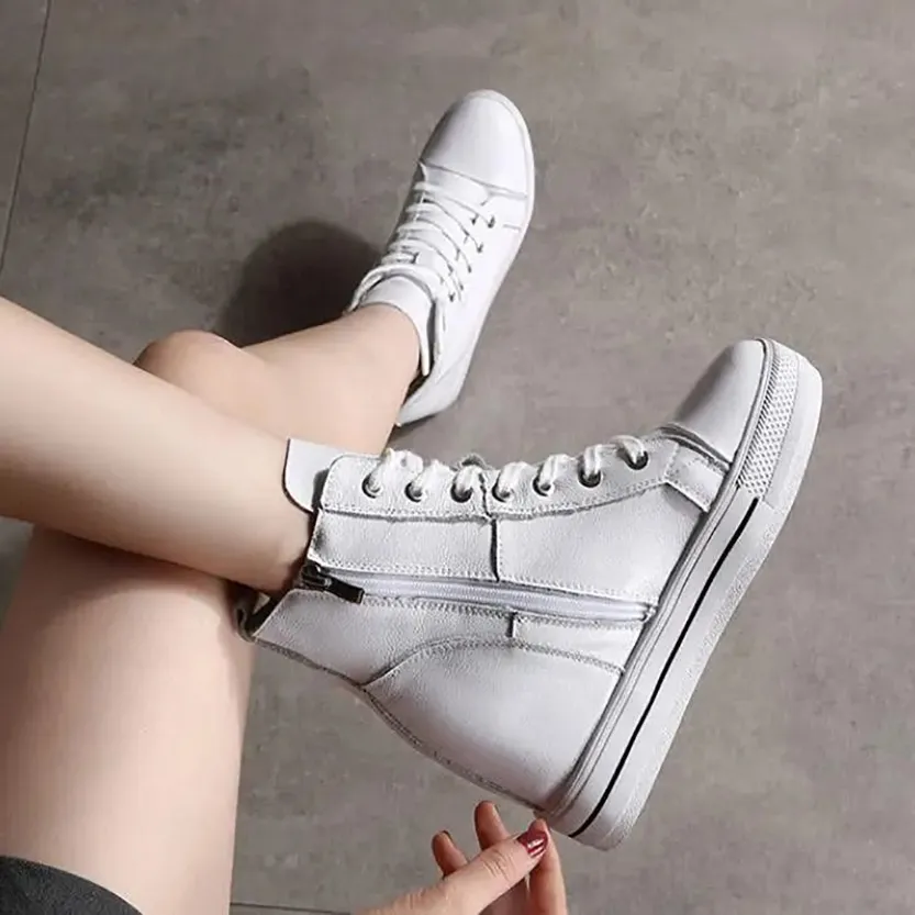 Funki Buys | Boots | Women's Canvas High Rise Ankle Sneaker