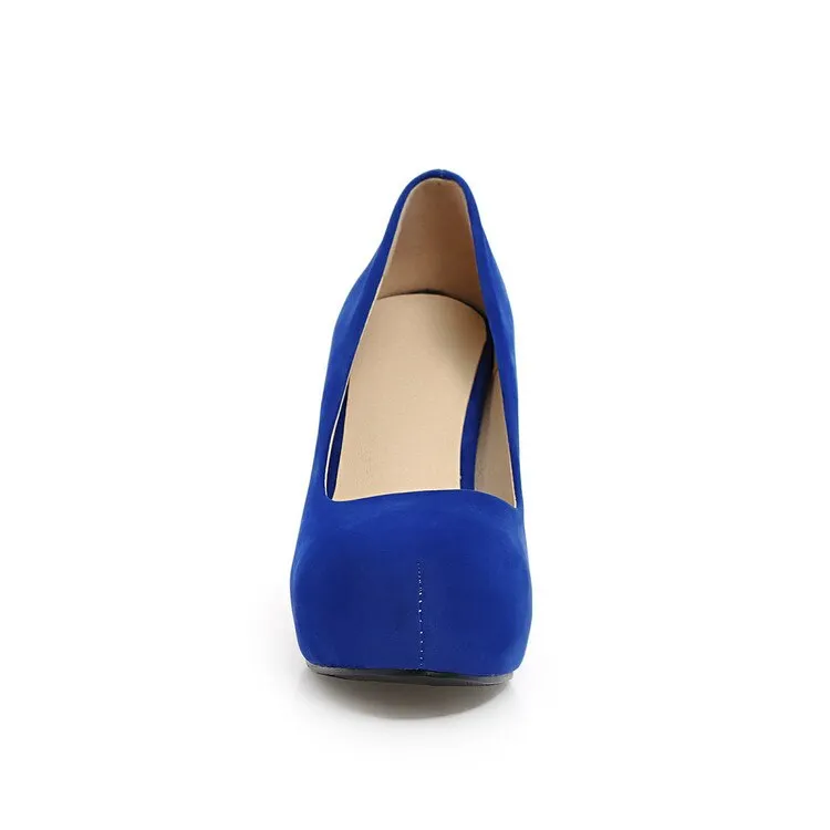 Funki Buys | Shoes | Women's Faux Suede High Chunky Heels