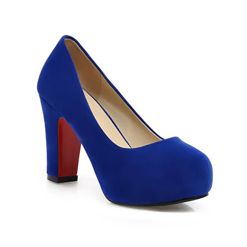 Funki Buys | Shoes | Women's Faux Suede High Chunky Heels
