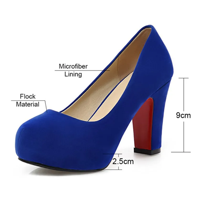 Funki Buys | Shoes | Women's Faux Suede High Chunky Heels