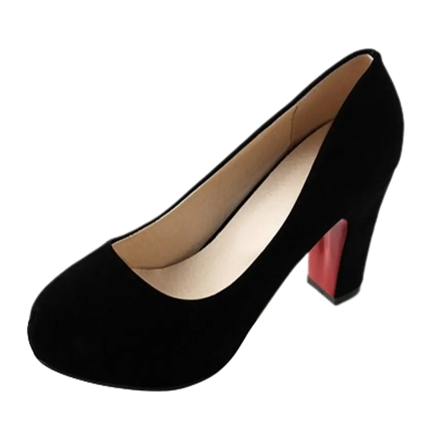 Funki Buys | Shoes | Women's Faux Suede High Chunky Heels
