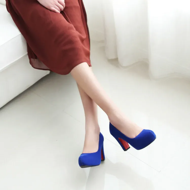 Funki Buys | Shoes | Women's Faux Suede High Chunky Heels