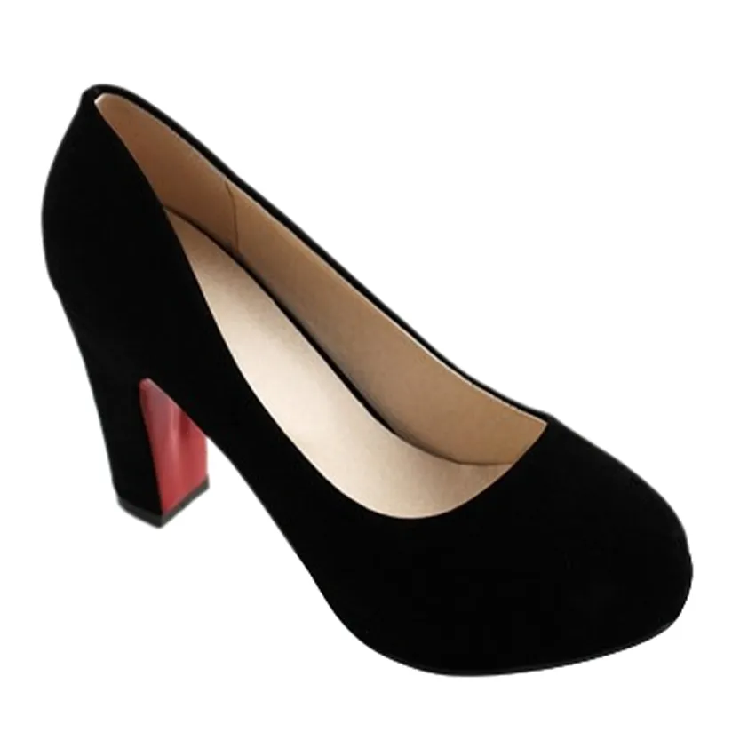 Funki Buys | Shoes | Women's Faux Suede High Chunky Heels