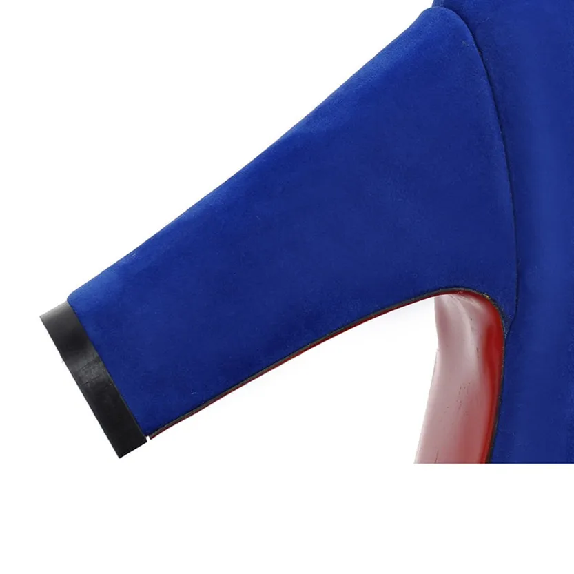 Funki Buys | Shoes | Women's Faux Suede High Chunky Heels