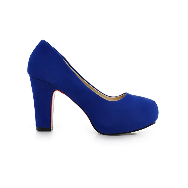 Funki Buys | Shoes | Women's Faux Suede High Chunky Heels