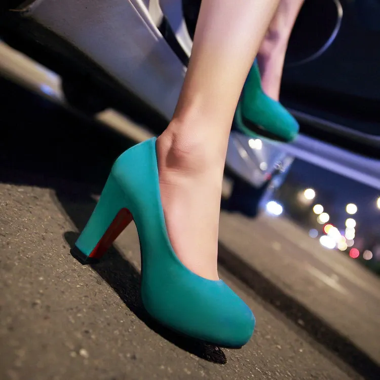 Funki Buys | Shoes | Women's Faux Suede High Chunky Heels