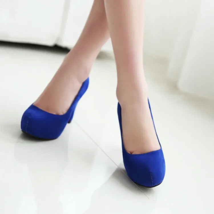 Funki Buys | Shoes | Women's Faux Suede High Chunky Heels