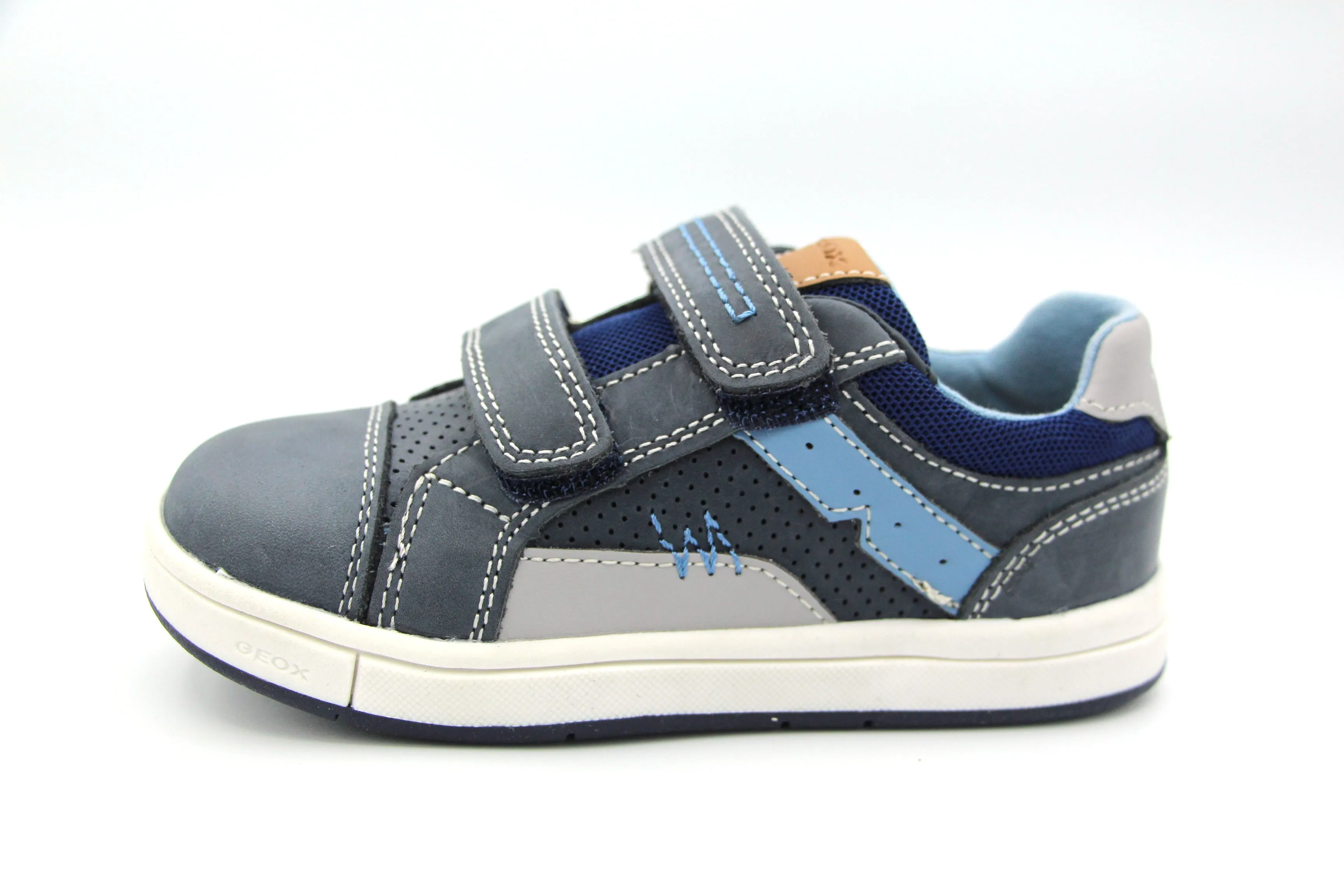 Geox  Navy Double Velcro Sneaker B1543A