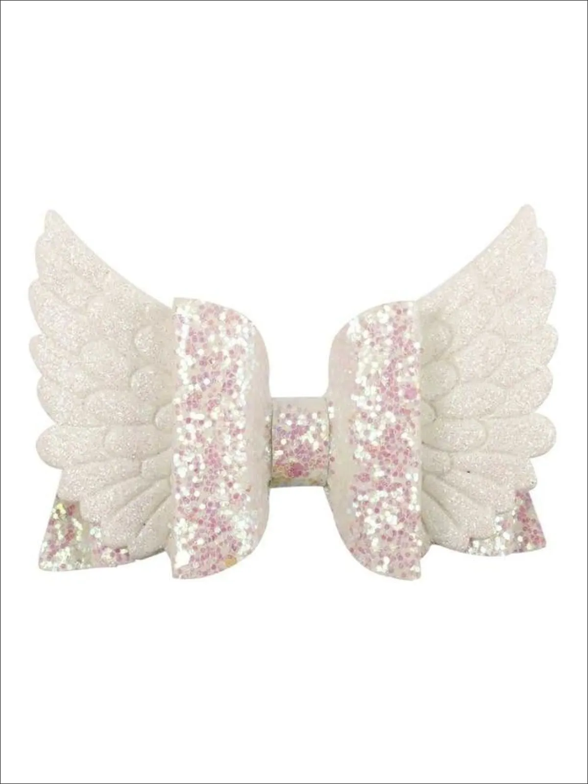 Girls Sequin Princess Angel Wing Hair Bow