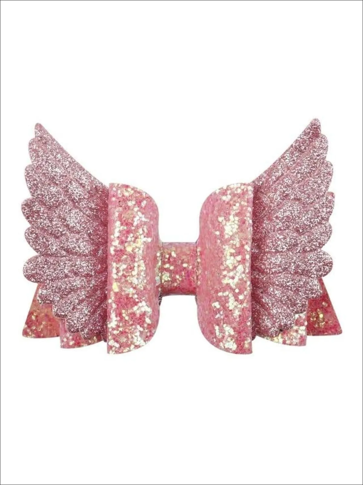 Girls Sequin Princess Angel Wing Hair Bow