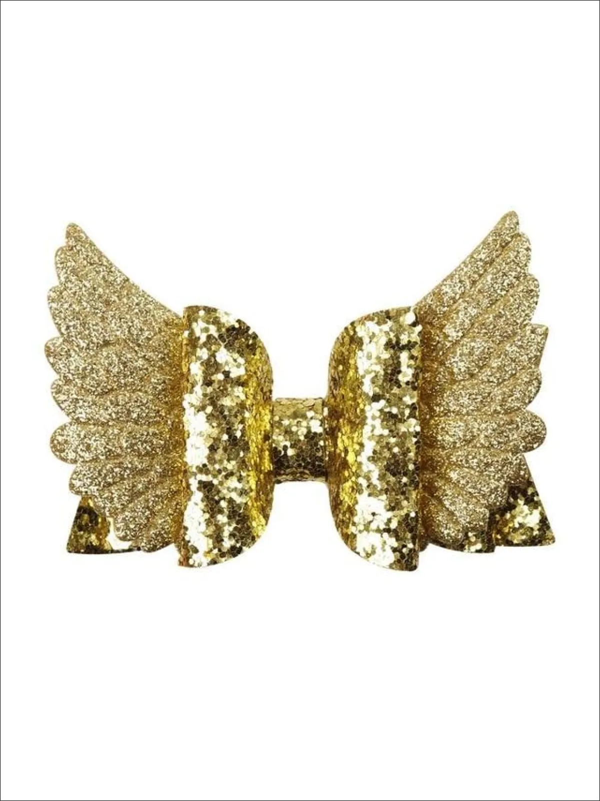 Girls Sequin Princess Angel Wing Hair Bow