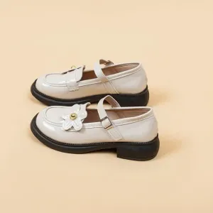 Hnzxzm Fashion Platform Pu Leather Shoes Women's Sweet Girls New Japanese Lolita Jk Uniform Mid Heel Mary Jane Shoes