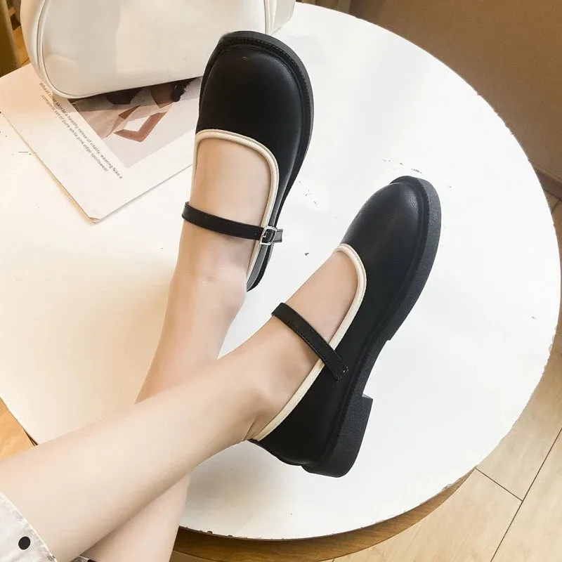 Hnzxzm New Lolita Shoes Japanese Mary Jane Shoes Women Retro Girls Students JK Uniform Platform Shoes Cosplay High Heels