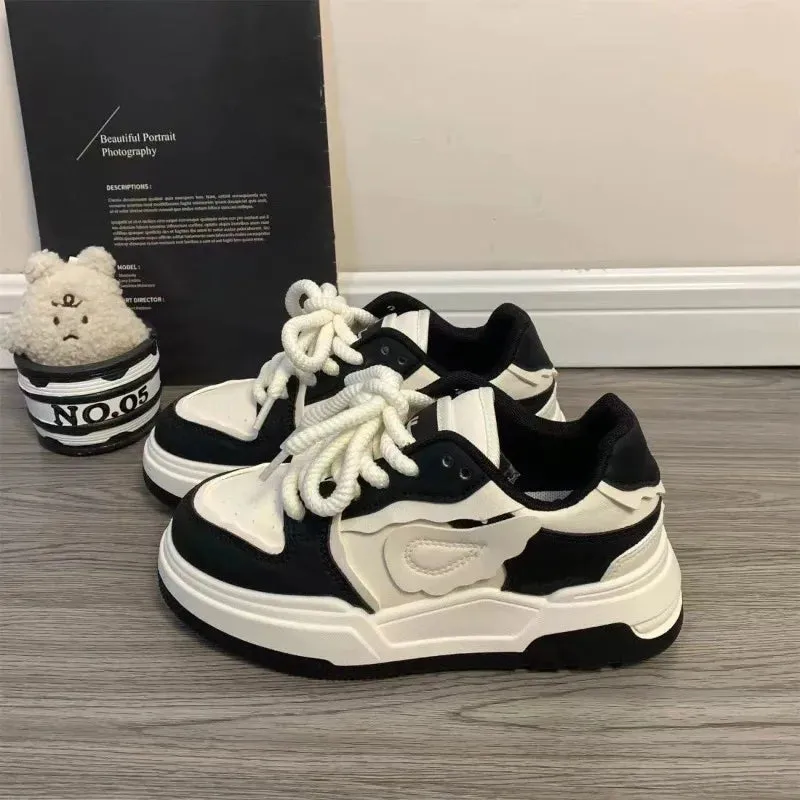 Hnzxzm Women Blue Sneakers Fashion Platform Vulcanized Shoes Brand Designer Girls Street Skateboard Shoes Casual Tennis Sports Shoes