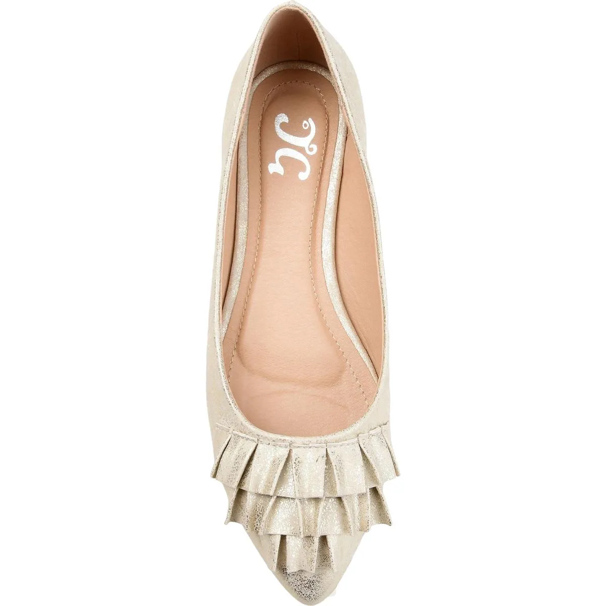 Journee Collection Womens Judy Faux Leather Slip On Flats