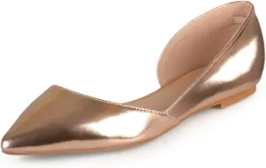 Journee Womens Cortni Wide Width Slip On Pointed Toe D'Orsay Flats