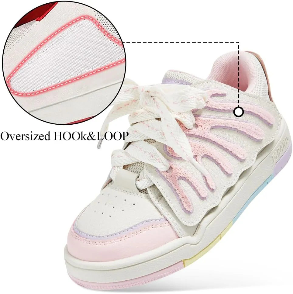 Kid Shoes Boys Girls Sneakers Lace Up Skate Shoes