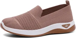 Kubbon Orthopedic Walking Shoes for Women Slip On Sneakers Mesh Up Stretch Platform Sneakers with Arch Support Diabetic Foam Shoes Lightweight Comfortable Breathable Shoe