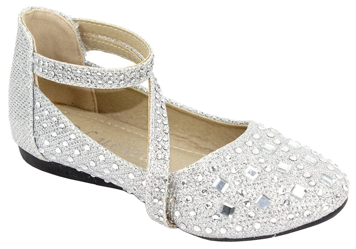 Link Girls Cute Rhinestone Ballet Ballerina Flats