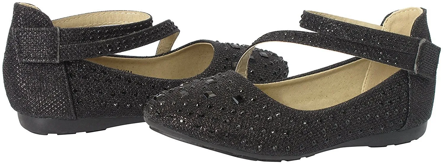 Link Girls Cute Rhinestone Ballet Ballerina Flats