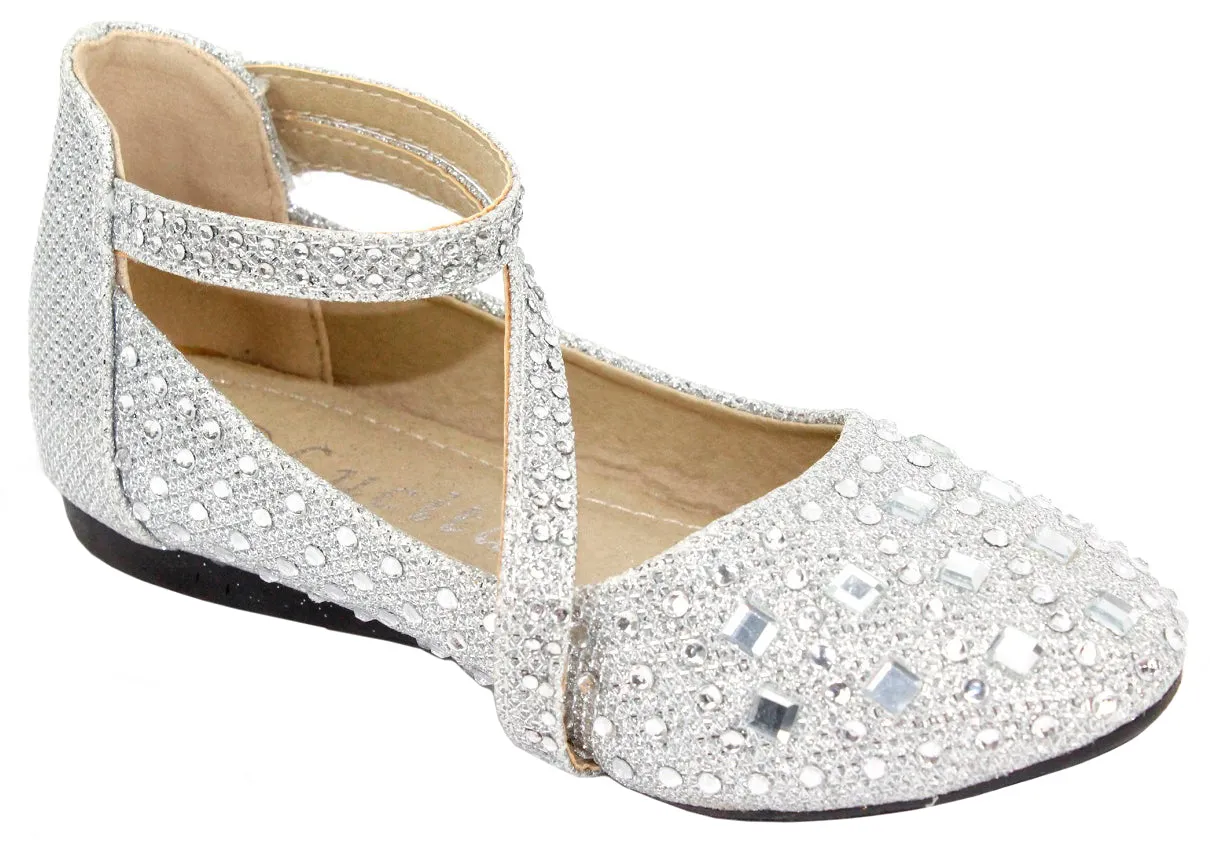 Link Girls Cute Rhinestone Ballet Ballerina Flats