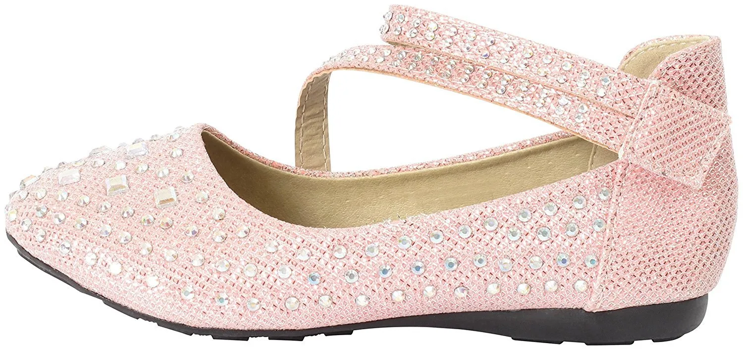 Link Girls Cute Rhinestone Ballet Ballerina Flats
