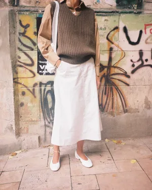 Margot flats white