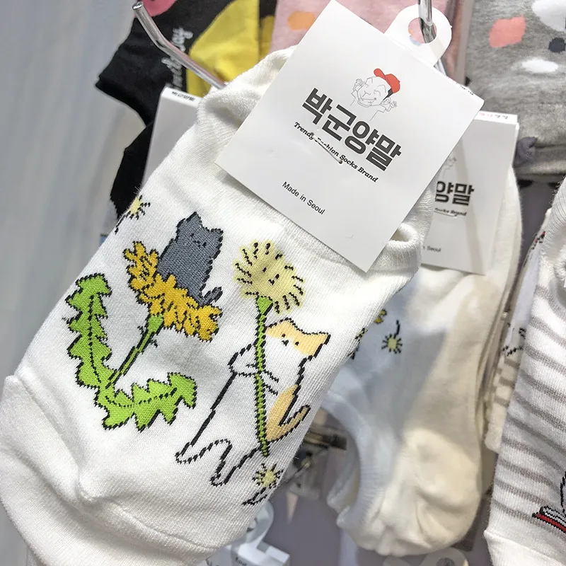 Mumu Cute Cat Invisible Boat Socks