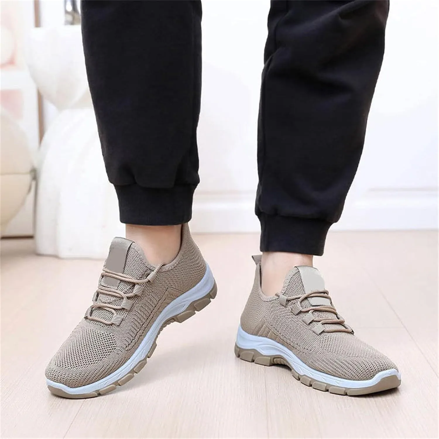 Ortho Shoes for Women Men Knitted Mesh Breathable Orthopedic Sneaker,Non Slip&Arch Support Soft-Soled Tennis Athletic Hiking Shoe,Lightweight Plantar Fasciitis Neuropathy Sneakers with Wide Toe Box