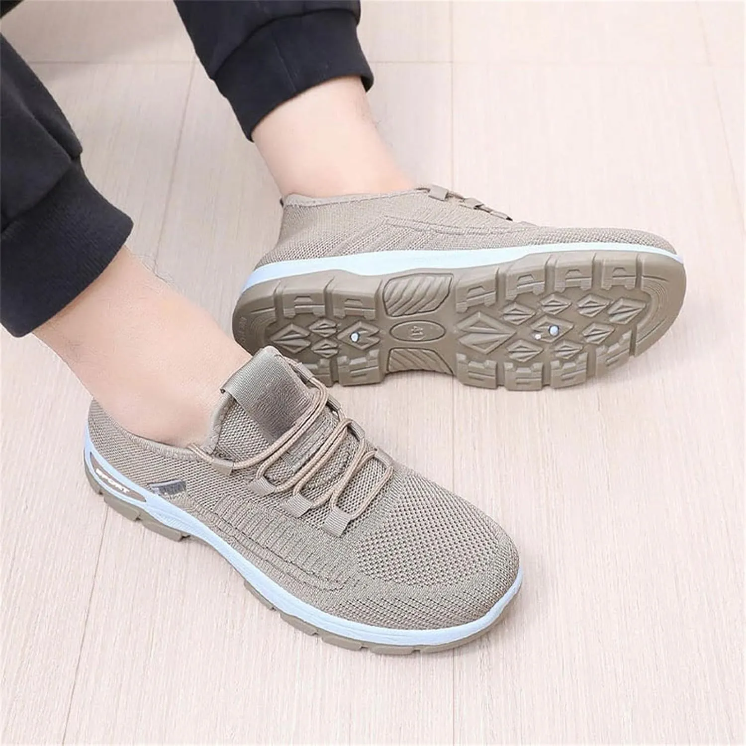 Ortho Shoes for Women Men Knitted Mesh Breathable Orthopedic Sneaker,Non Slip&Arch Support Soft-Soled Tennis Athletic Hiking Shoe,Lightweight Plantar Fasciitis Neuropathy Sneakers with Wide Toe Box
