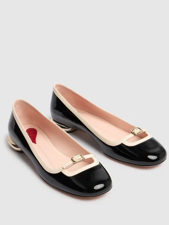 Roger Vivier   10mm Mini Choc leather ballerina flats 
