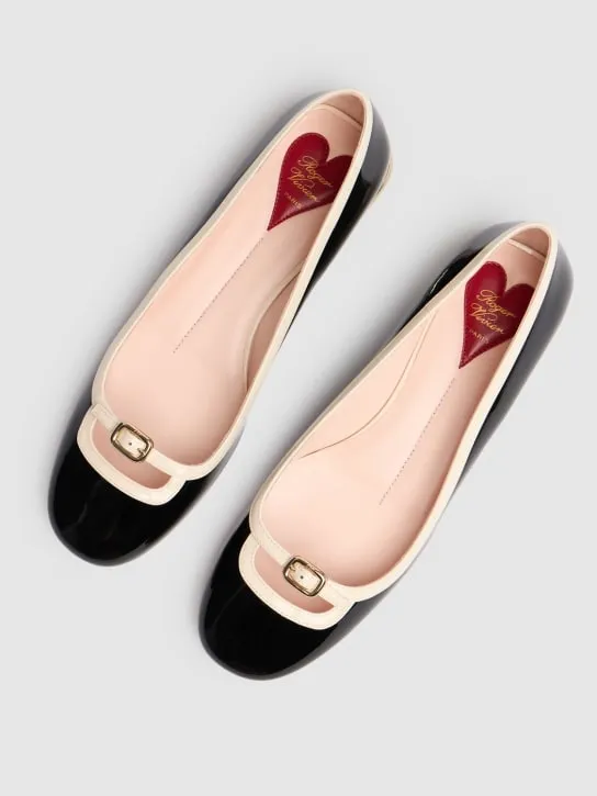 Roger Vivier   10mm Mini Choc leather ballerina flats 