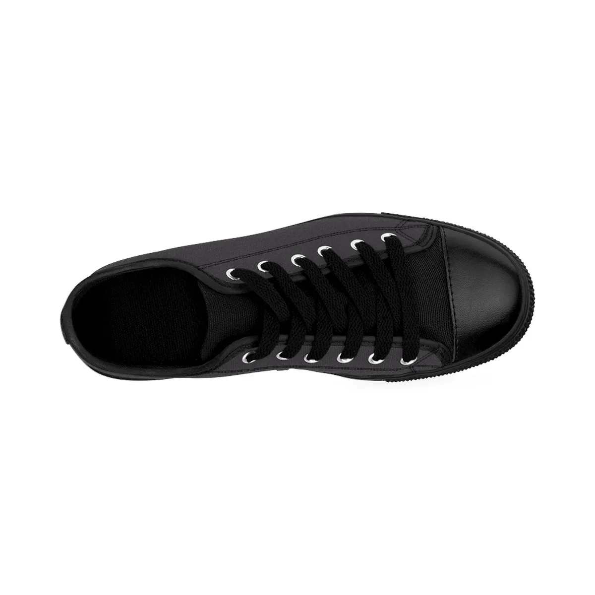 Slate Grey Ladies Low Tops, Solid Color Low Top Women's Sneakers Running Shoes (US Size: 6-12)