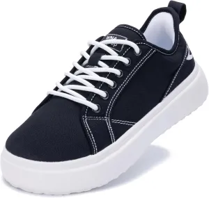 SURRAY Women's Wide Toe Box Canvas Sneakers Comfortable Slip On Walking Shoes for Women Casual Platform Fashion Sneaker US 6-11