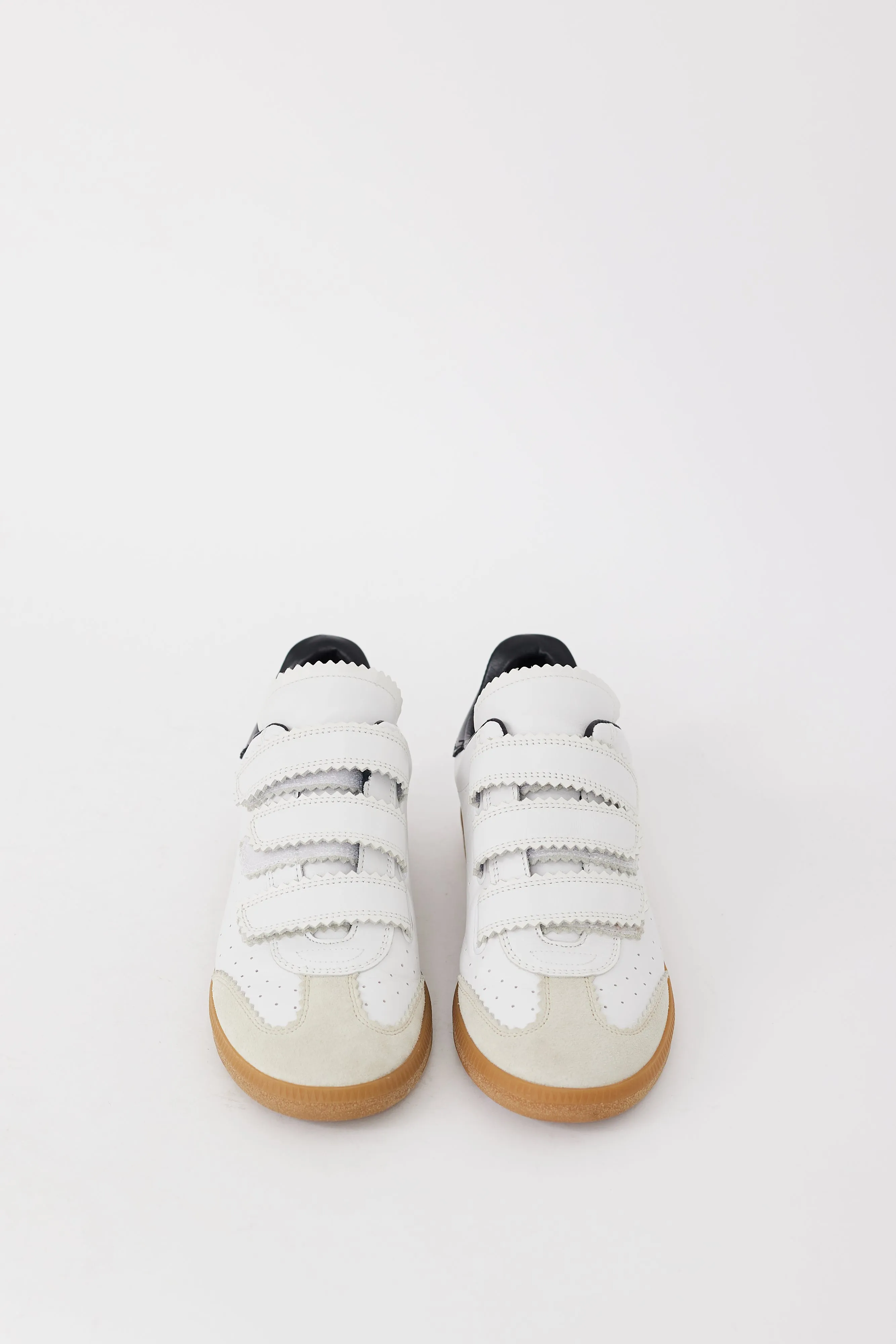 White & Black Leather Beth Sneaker